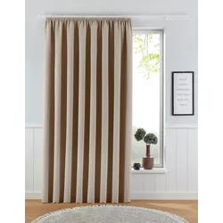 Verdunkelungsvorhang MY HOME "Solana" Gr. 8, beige (sand), B:280cm H:245cm, Polyester, Gardinen, Breite 280 cm, Überbreite, einfarbig, Raumteiler