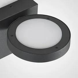 LUCANDE Außenwandleuchte Aluminium 11,8 cm 1 flammig schwarz
