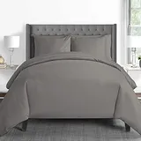 Pizuna Luxuriöser Soft-Satin 2er Pack Kissenbezug 80x80 cm Frost Grau, 600 Fadenzahl Baumwolle Kissenbezüge, 100% Langstapel Baumwolle Kissenbezug (Frost Grau, 70x90 cm)