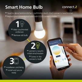 Eglo CONNECT LED Leuchtmittel-Z ST64 Edisonform E27 5,5 W Smart connect Z