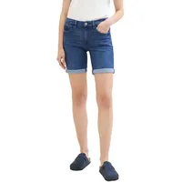 Tom Tailor Damen Bermuda Jeans Shorts , mid stone wash denim, 33