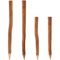 Aquagart 50 Holzpfosten Für Staketenzaun 1,5m I Durchmesser 6-9cm I Zaunpfosten Aus Haselnuss I Zaun-Pfahl