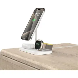 TECH-PROTECT Qi15W-A22 3in1 magnetisches Magsafe Kabelloses Ladegerät Weiss