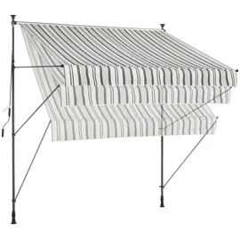 Konifera Klemmmarkise 200 x 120 cm Grau/Weiß