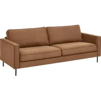 3-Sitzer "Weston", braun, B:211cm H:81cm T:87cm, 100% PES, ATLANTIC HOME COLLECTION, Sofas, im skandinavischem Stil, mit Wellenunterfederung