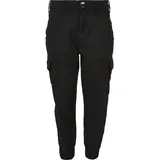 URBAN CLASSICS High Waist Cargohose Black 146-152 cm