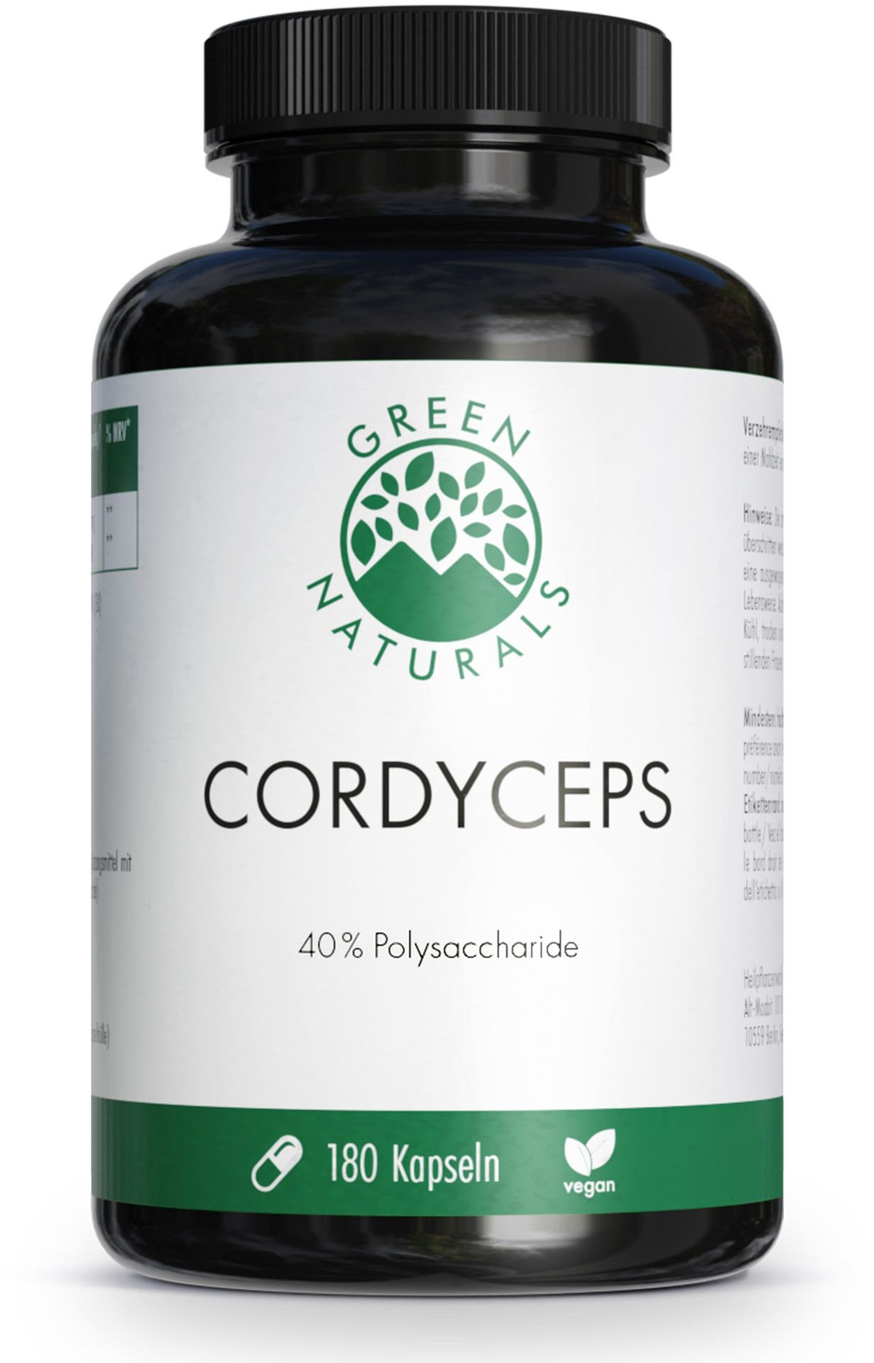 Green Naturals Cordyceps mg sinensis hochdosiert vegan