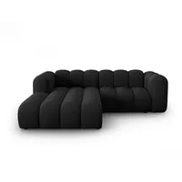Micadoni Ecksofa Lupine, modular 3-Sitzer schwarz