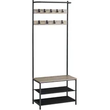 VASAGLE Garderobenständer HSR411B02 Greige-Schwarz