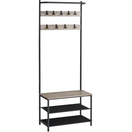 VASAGLE Garderobenständer HSR411B02 Greige-Schwarz
