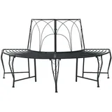 vidaXL Baumbank 160 x 80 x 89 cm Schwarz