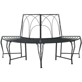 vidaXL Baumbank 160 x 80 x 89 cm Schwarz