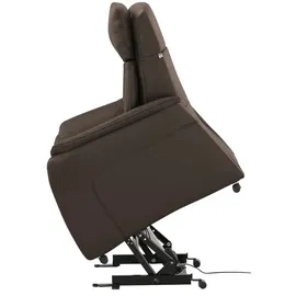 Hukla Relaxsessel Pascal Leder 83 x 105 x 90 cm Braun drehbar