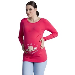 M.M.C. Umstandsshirt Hallo Lieblingsmensch mit Motiv rot M