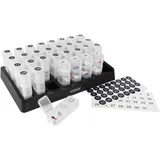 KMINA - Tablettenbox Monat 31 Tage 3 Fächer, Medikamentenbox Groß, Tablettenspender 1 Monat, Pillenbox Tag