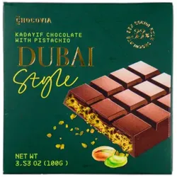 Chocovia Dubai Style Handmade Chocolate – Pistachio Chocolate 100g