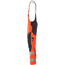 Mascot Latzhose Knietaschen, Stretch-Einsätze Latzhose 82C60 hi-vis rot/schwarzblau