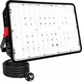 Indmird LED Strahler Außen 400W, 40000LM Led Aussenstrahler 6500K Kaltweiß led Scheinwerfer IP66 Wasserdicht Baustrahler LED Flutlicht für Garten Garage Sportplatz Hof Flur