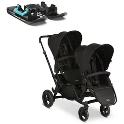 ABC DESIGN Geschwisterwagen Zoom Black/Black inklusive Wheelblades