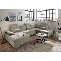 ED EXCITING DESIGN ED Lifestyle Medan U Sofa 3-teilig Holzwerkstoff/Nosag