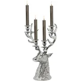 Edzard Kerzenleuchter Hirsch Richard Aluminium Silber