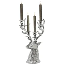 Edzard Kerzenleuchter Hirsch Richard Aluminium Silber