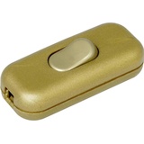 Kopp 191307003 Schnurschalter mit Zugentlastung Gold 1 x Aus/Ein 2 A 1 St.