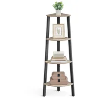 VASAGLE Eckregal 34 x 34 x 125 cm Schwarz