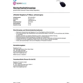 Raspberry Pi USB Maus schwarz