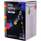 Spetebo Party Lichterkette 80 LED Kugeln - bunt / 16m - Pavillon Außen Party Beleuchtung