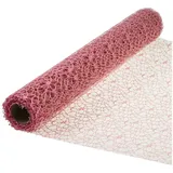 maDDma Stoff 4,5m Tischband in Netzoptik 4,5x0,5m, Farbwahl, altrosa rosa