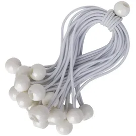 Pretex Spanngummi mit Kugel - Set von 25 Stück x 23cm Gummispanner - Hochbelastbare Spanngummis Perfekt als Planenspanner oder Zeltspanner - Zeltgummi Expanderschlingen Weiß