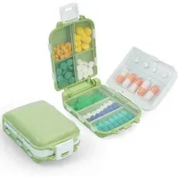 Tablettenbox 7 Tage Pillendose Medikamentenbox BPA Frei mit 8 Fächern