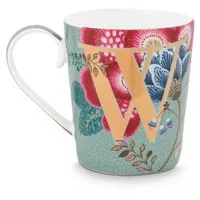 Pip Studio Floral Fantasy Alphabet Becher 0,35 l Blau