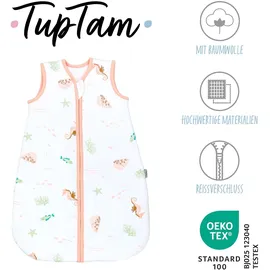 TupTam Baby Schlafsack 2.5 TOG – Warmer Winter Schlafsack Baby, OEKO-TEX, Ärmellos, Wattiert" Gr. 104, blau Tiere im meer), Größe: 104-110 - 104-110