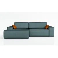 Mebloland Ecksofa TOR mit Schlaffunktion. Farbe: Azur. - Blau