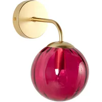 Beliani Wandlampe BOOMI Metall Burgunderrot