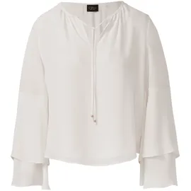 s.Oliver Tunika-Bluse mit fließenden Volant-Ärmeln - creme - 48