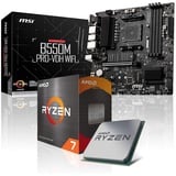 Memory PC Aufrüst-Kit Bundle Ryzen 7 5800X 8X 3.8 GHz Prozessor, B550M Pro-VDH WiFi Mainboard (Komplett fertig zusammengebaut inkl. Bios Update und Funktionskontrolle)