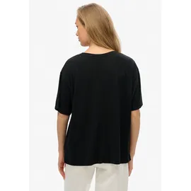 Superdry T-Shirt "STUDIOS DROPPED SHOULDER TEE", Damen, Gr. S, schwarz, Single Jersey, Obermaterial: 60% Baumwolle, 40% Modal, unifarben, oversize normal, Rundhals, Shirts T-Shirt