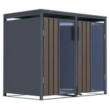 FM-SOLAR Mülltonnenbox 132 x 80 x 116 cm anthrazit