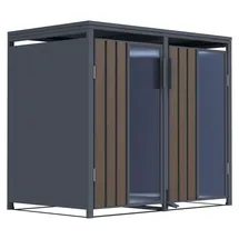 FM-SOLAR Mülltonnenbox 132 x 80 x 116 cm anthrazit