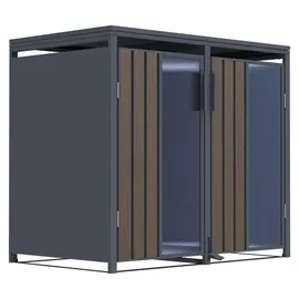 FM-SOLAR Mülltonnenbox 132 x 80 x 116 cm anthrazit