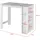 [en.casa] Bartisch Danderyd 120 x 60 x 106 cm Weiß/Betonoptik