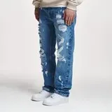 2y studios Firio Destroyed Straight Jeans blau 31