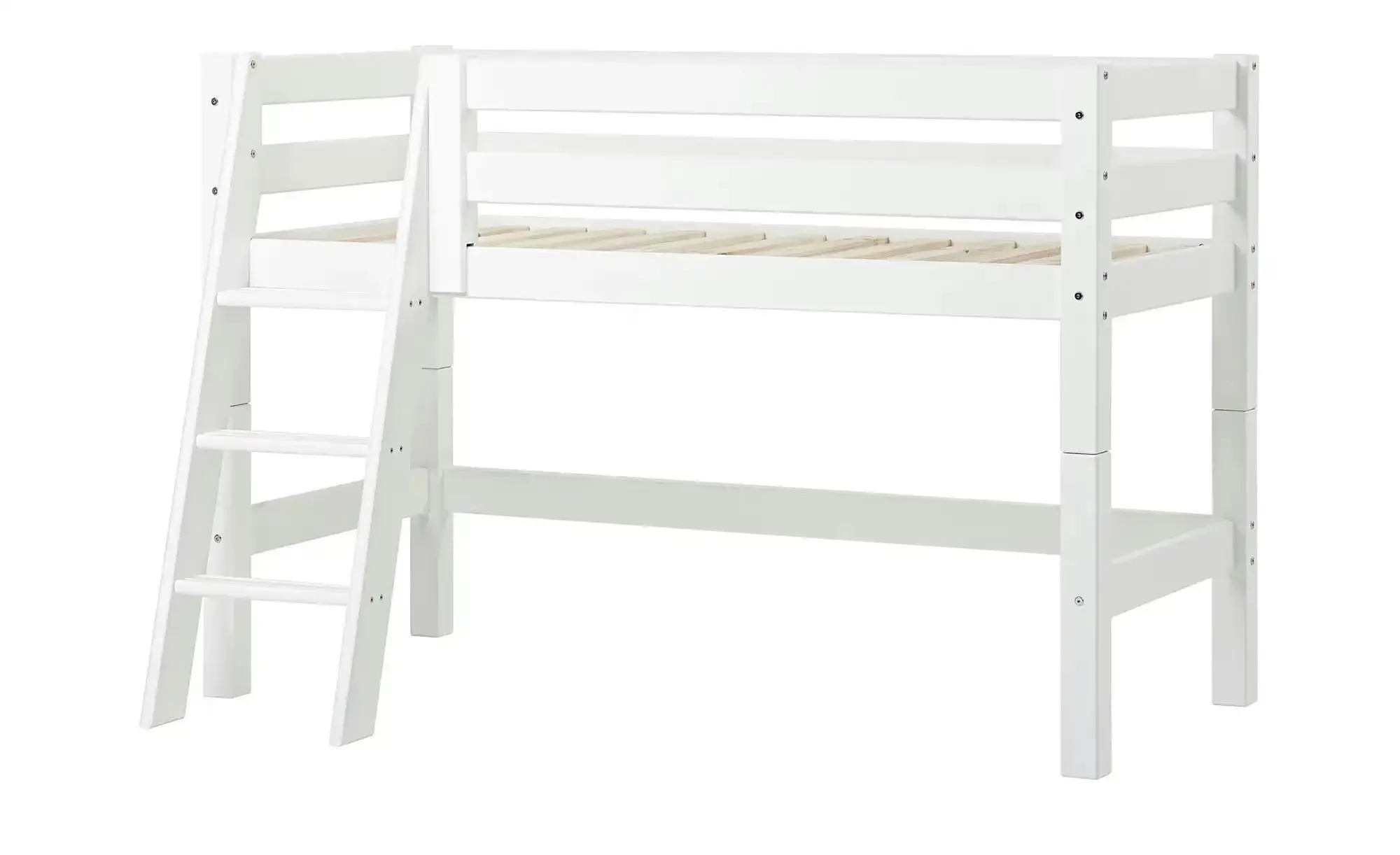 Hoppekids Hochbett  ECO Luxury ¦ weiß ¦ Maße (cm): B: 108 H: 114
