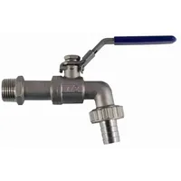 Boni-Shop® Edelstahl Kugelauslaufventil 1/2" weiß