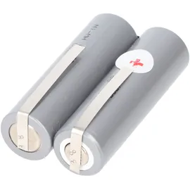 AccuCell Akku passend für Haarschneider 2,4 Volt NiMH Mignon AA 2000 mAh 49x15x28 mm