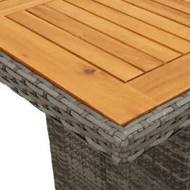 vidaXL Garten-Essgruppe 9-tlg. Grau