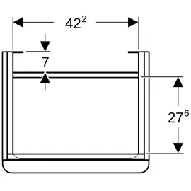 Geberit Waschtischunterschrank 1 Tür 49,2 x 61,7 x 40,6 cm Sandgrau Hochglanz